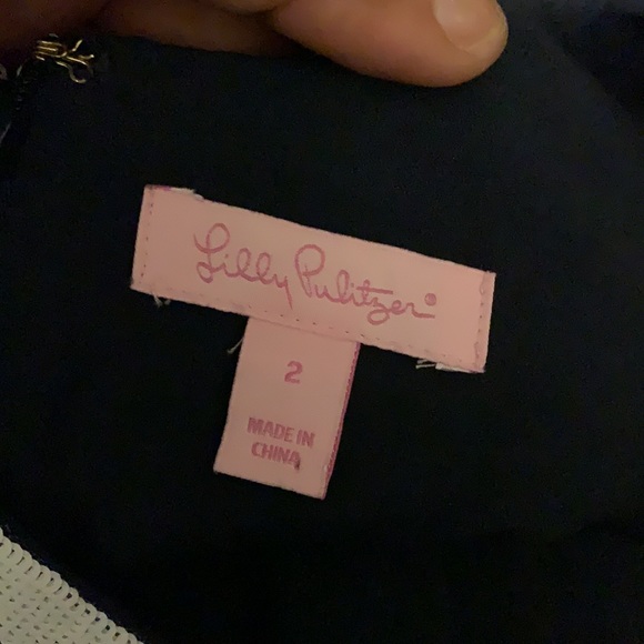 Lilly Pulitzer blue white jacquard sheath dress 2 - Picture 9 of 16